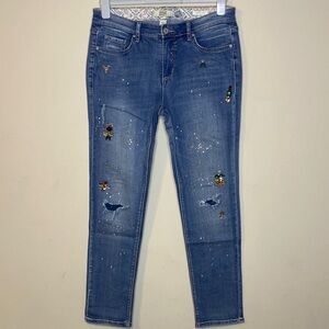 Vintage America Bestie Embellished Blue Jeans Size 6R/28
